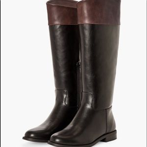 Lily Flat Boots Black/Brown